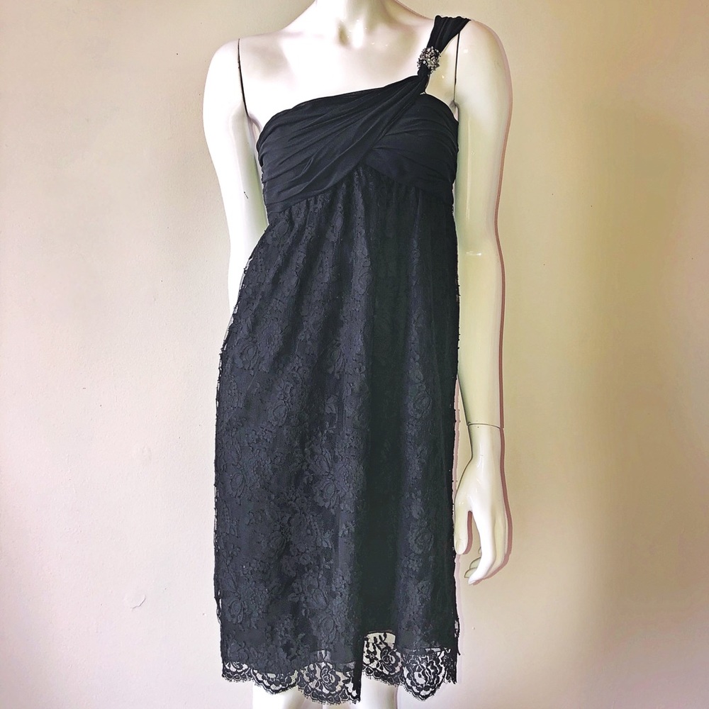 VALENTINO Silk Lace Black Dress New size 4 Vintage